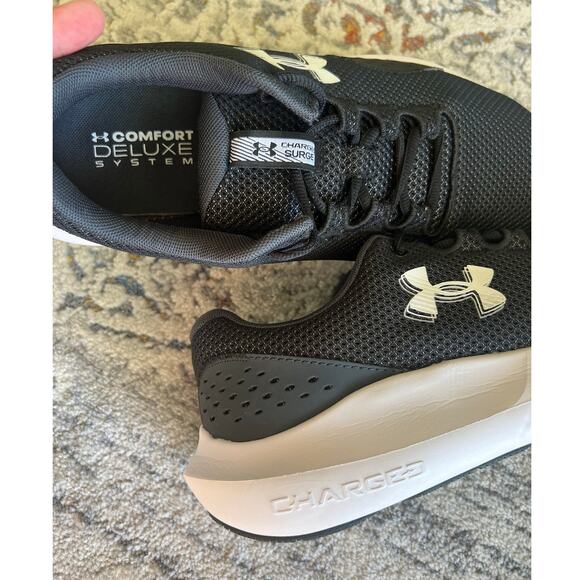 Men's Under Armour Surge 4 Running Shoes Size 10.5 Black / Anthracite / White - Picture 4 of 10